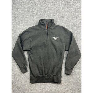 Outfitter Trading Company Park City Utah Sweatshirt Men's Small Gray 1/4 Zip